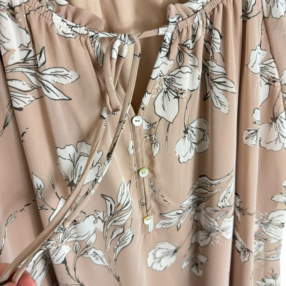 Tua Plus Mauve‎ White Floral Blouse 2X - Picture 3 of 6